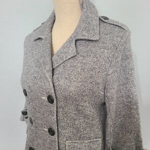 CAbi Shrunken Peacoat Gray Jersey Knit Blazer Size Med‎